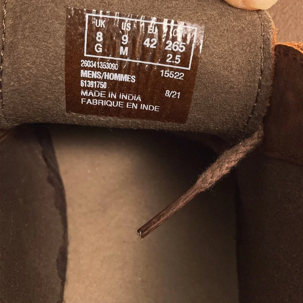 Clarks Chukka Boots Mens 9M Brown Mottled Leather Distressed Desert Retro